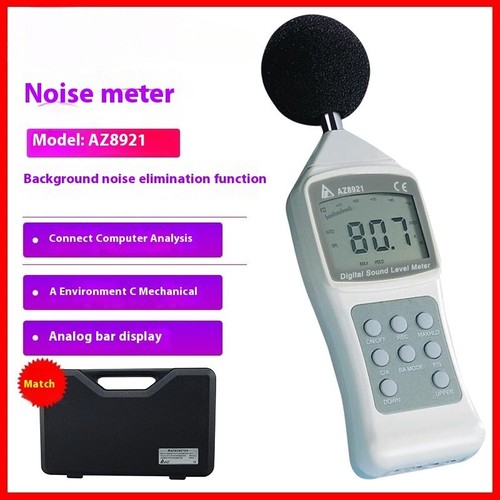 Medidor de nivel de sonido digital AZ8921 Medidor de ruido Medidor de decibelios Detector de ruido Rango - Imagen 8 de 18