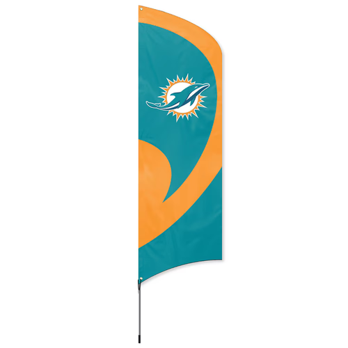 MIAMI DOLPHINS 8,5 PIES DE ALTURA BANDERA DEL EQUIPO 11,5' POLE SIGN BANNER NFL 8 1/2' - Imagen 4 de 5