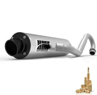 HMF PERFORMANCE FULL EXHAUST BRUSHED W/ BLACK TURNED CAP + JET KIT LTZ400 03 -08