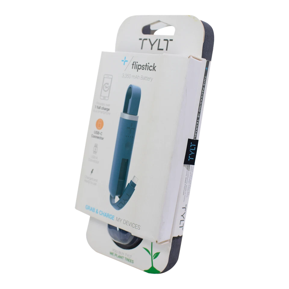Paquete de alimentación portátil Tylt Flipstick 3350 mAh tipo C Foto 2 de 4