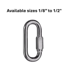 Carabiner Quick link Strap Connector Steel Chain Repair Shackle D Shape