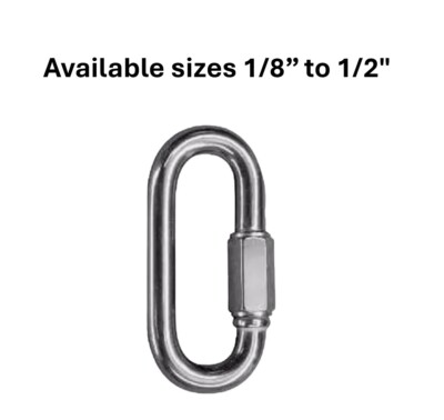 #ad Carabiner Quick link Strap Connector Steel Chain Repair Shackle D Shape $350.00