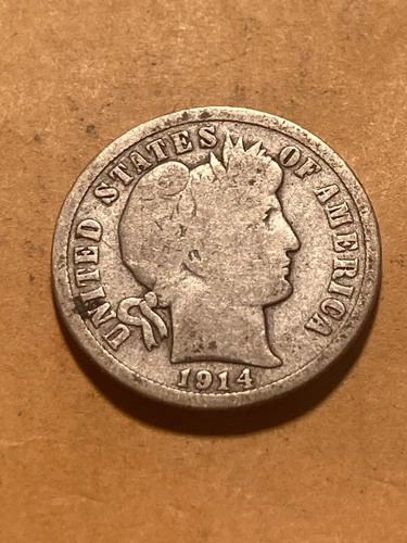 1914 D Barber Dime - VG - As Shown! (#776)