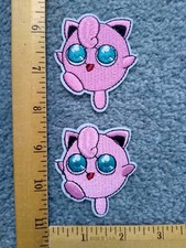 LOT OF 2 POKEMON JIGGLYPUFF IRON ON PATCHES FREE SHIPPING
