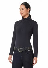 Kerrits Rail Side Quarter Zip Tech Top Solid - Black