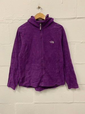 The North Face Women S Purple Full Zip Hooded Fleece Jacket Hoodie Jumper Xl Ebay