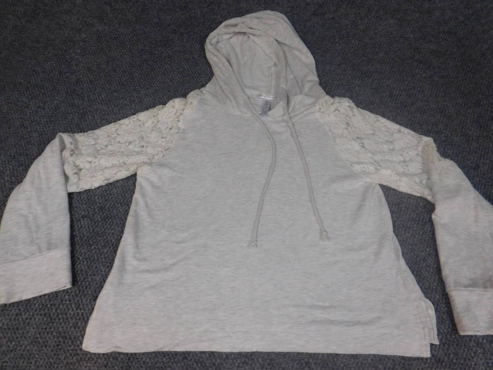 Top de pijama Flora Nikrooz para mujer grande blanco suéter con capucha Foto 2 de 4