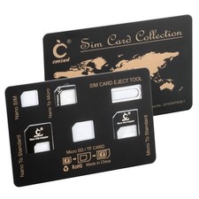 SIM Karte Card Adapter Set im Scheckkartenformat f&uuml;r Smartphone und Tablet