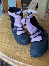 Totes Winter Snow Boots Black / Pink Girl's Size 4 MED
