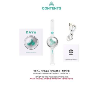 DAY6 OFFICIAL LIGHT BAND VER.3 with C Type Cable, QSG/[[POB]] FREE