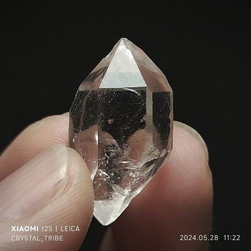 7g Natural Herkimer Diamond Quartz Crystal Double Terminating Healing 4626 - Picture 14 of 18