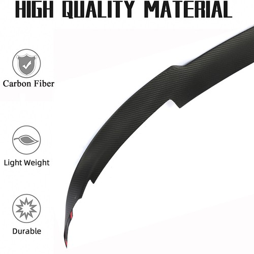 Matt Black REAL CARBON Front Bumper Lip Spoiler for Tesla Model 3 Sedan 2016-21 - Picture 11 of 12
