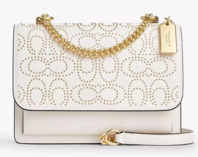 【関税込み】★Golden ★スタッズトリム バッグ GWA00632A NWT COACH Klare CX260 Sig Rivets Conv. Satchel X-Body Bag In