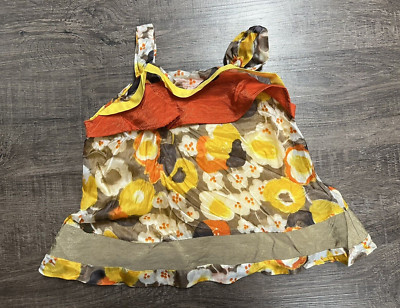 NWT Catimini Girls Toddler 100% Silk Sleeveless Ruffle Fall Color Shirt Size 5
