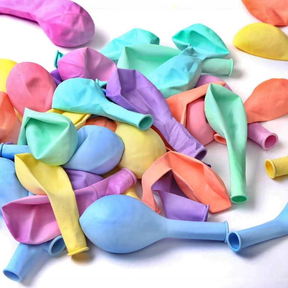 JULIES Pastel Balloons Latex Party Balloons 100PACK 12 in Round Helium