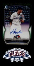 2023 BOWMAN CHROME HAYDEN JUENGER AUTO 05/99 GREEN GRASS REFRACTOR BLUE JAYS