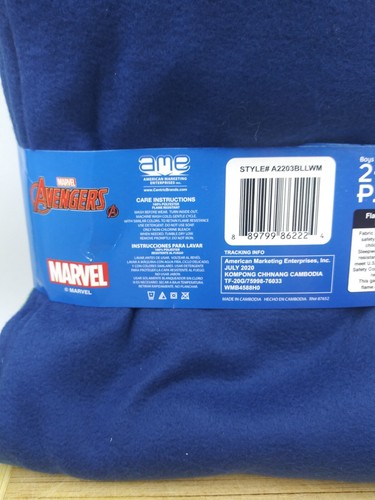 New Boys AVENGERS Flannel Pajamas 2 piece Sleep Wear Set Size 8. Hulk Iron Man - Picture 6 of 7