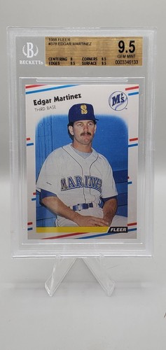 1988 Fleer #378 Edgar Martinez RC BGS 9,5 Edelstein neuwertig HOF SEELEUTE