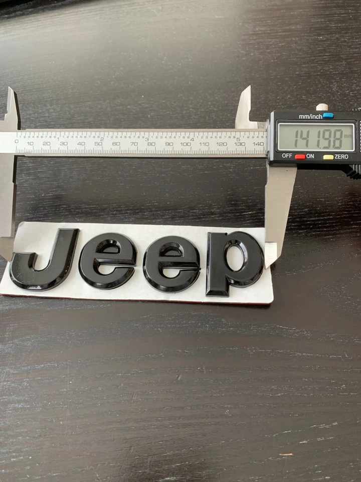 Jeep Nameplate Emblem for Hood Liftgate Trunk Lid BLACK - Image 2 of 2