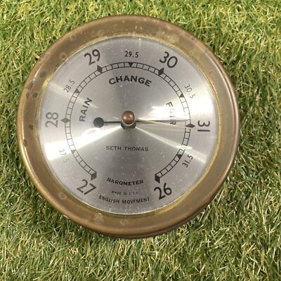 Seth Thomas Seasprite Barometer E335-001 English Movement AS IS
