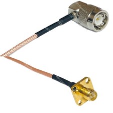 RG316 TNC Male Angle to RP-SMA Female Flange RF Cable Rapid-SHIP LOT