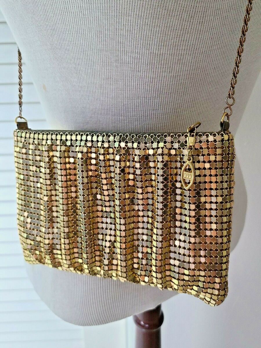 Vintage Y&S Gold Mesh Sparkly Evening Purse Shoulder Bag w Vintage Y&S Gold Mesh Sparkly Evening Purse Shoulder Bag w