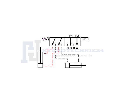 Válvula hidráulica válvula de conmutación de 6/2 vías 50 L/min 12 V incl. conector - Imagen 4 de 4