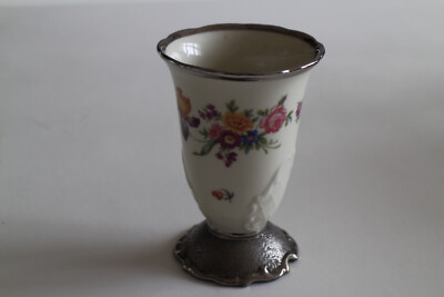 Antike Trichtervase mit Blumen -Bauer & Lehmann Kahla