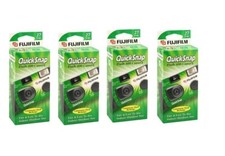 4 Pack Fujifilm Fuji Quicksnap Flash 400 Disposable Single Use 35mm Camera FRESH