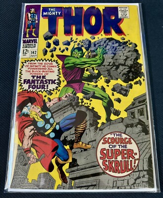 THOR #142 (1967)  Scourge of the Super Skrull!   AMAZING CONDITION  See pics!