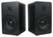 2 Rockville RockShelf 58B 360w Black 5.25" Home Theater Bookshelf Speakers/8 Ohm