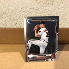 Jacob Steinmetz #83 diamondbacks RC 2021 Bowman Draft Chrome 1st Bowman Base - B