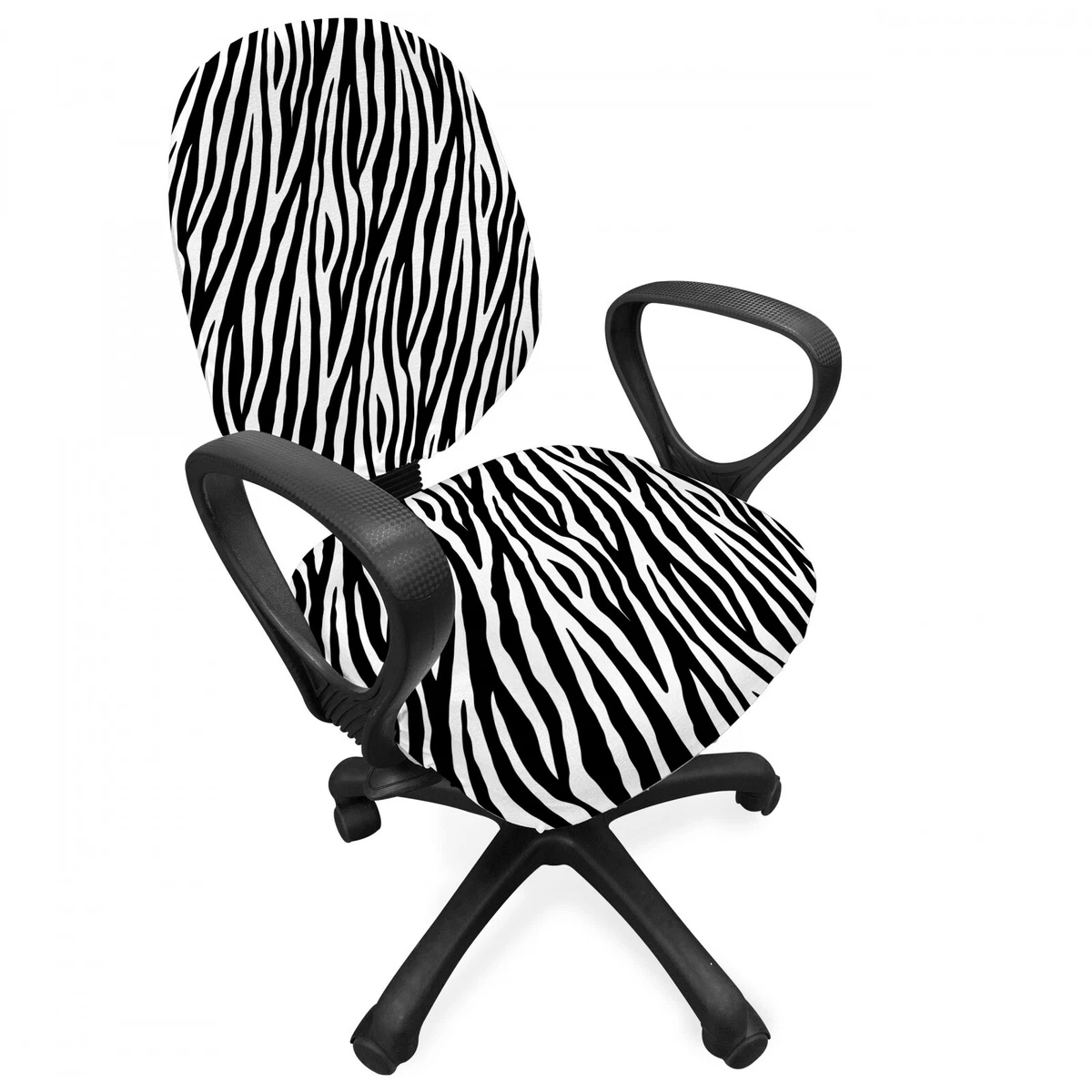 Zebra Print Office Chair Slipcover Savage Animal Skin Deco eBay