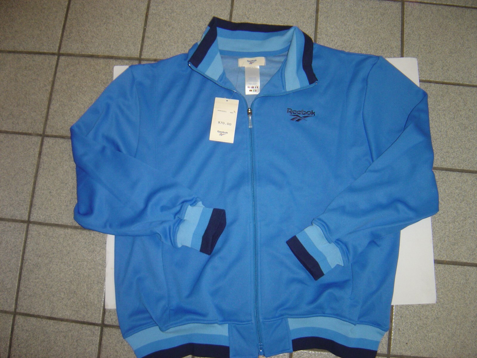 NEW MENS REEBOK ZIP ROYALNAVY TRACK JACKET SIZE XL 70 eBay