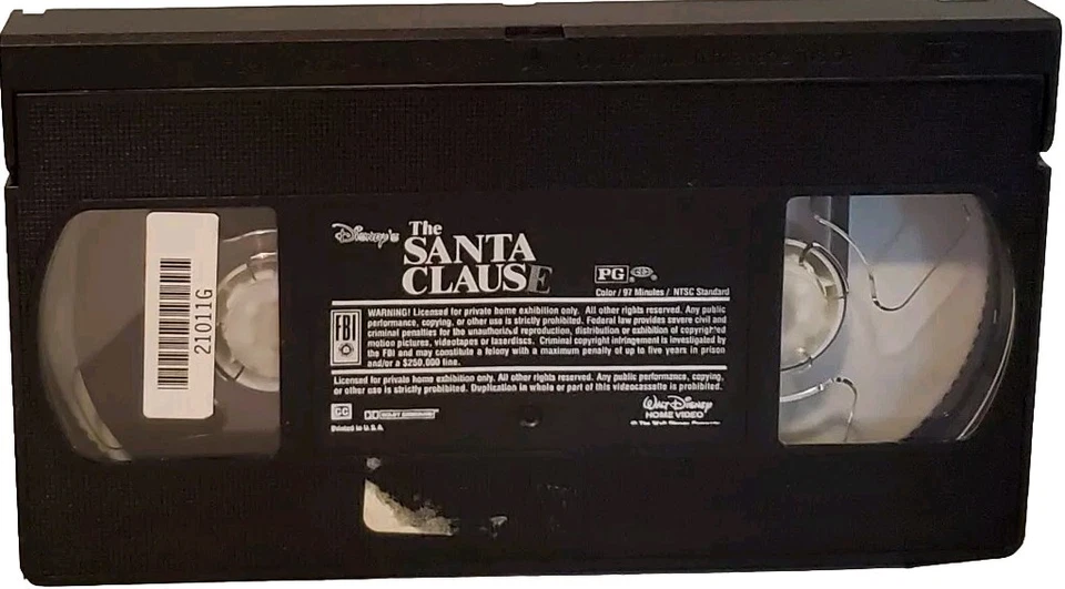 1995 Vintage The Santa Clause Movie VHS Tape Tim Allen Christmas Disney Vintage - Image 3 of 3