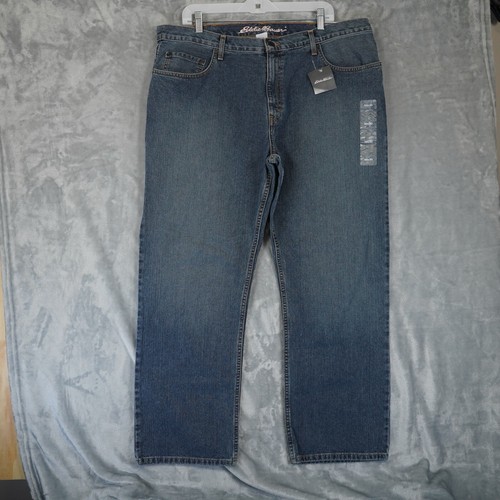 Eddie Bauer Jeans Mens 40x28 (Tag 38x30) Relaxed Fit Dark Wash Work Casual 0319