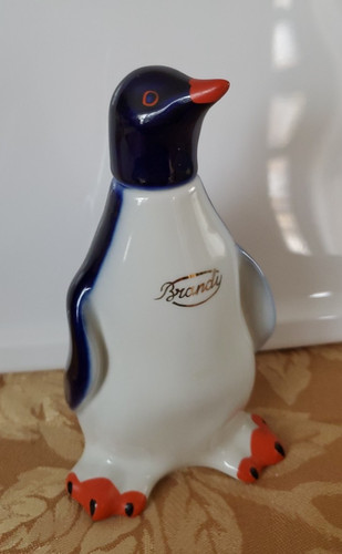 Vintage Lomonosov Brandy Ceramic Penguin Bird Figurine Made in  USSR