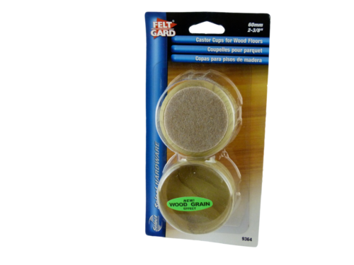 Shepherd Hardware 9364 FeltGard Furniture Cups – 2-3/8" Diameter, 4-Pack – Protect Hardwood & Laminate Floors From Scratches