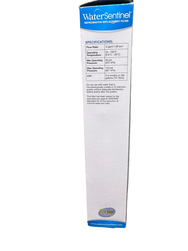 Water Sentinel 1 Replacement Refrigerator Filter WSG - 4 Life Span 3-6 Months - Image 4 of 4