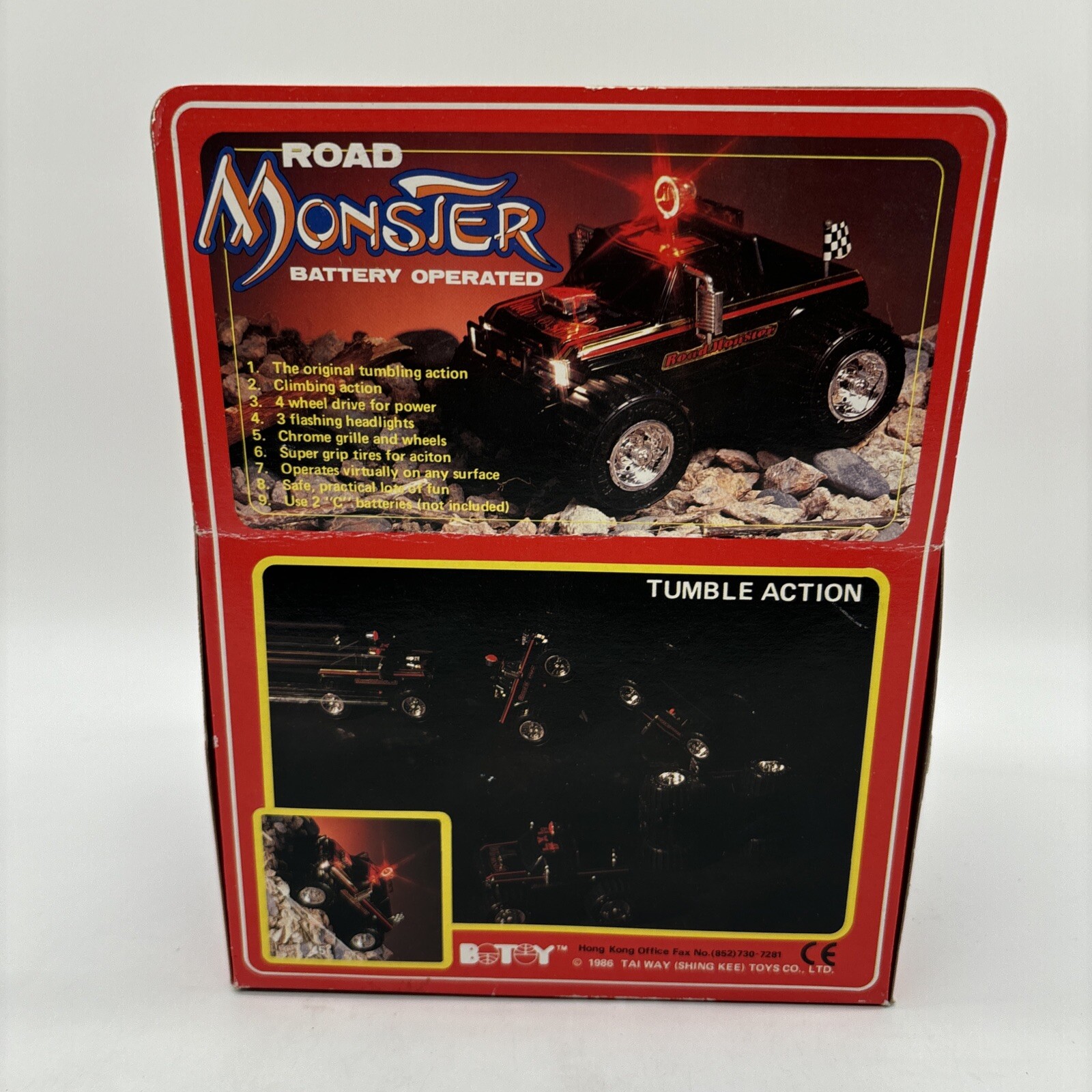 Vintage 1986 Botoy Road Monster Battery Operated New! 