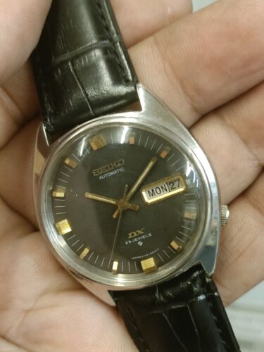 Seiko Automatic DX 25 Jewels Japan Men's Day Date 6106-8530 Cal. Hacking  Retro | eBay