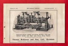 Vintage Advert 1929 - Thomas Robinson & Son of Rochdale - Sleeper Boring Machine