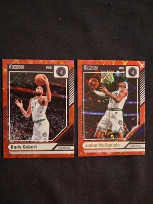 2x 2024-25 Donruss NBA - Rudy Gobert & J. McDaniels - RED DIAMOND - Timberwolves - Bild 1 von 2