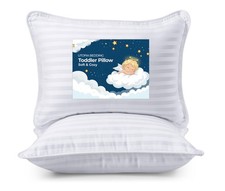 Utopia Bedding Toddler Pillow White, 2 Pack , 13x18 Inch Pack of 2 , White