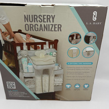 L.A. Baby Diaper Caddy and Nursery Organizer for Baby's Essentials White