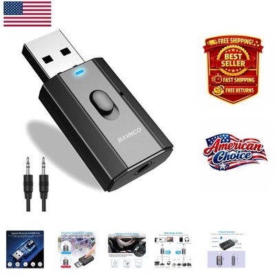 Wireless Bluetooth 5.0 AUX Adapter   Hands-Free Calling & Music Streaming