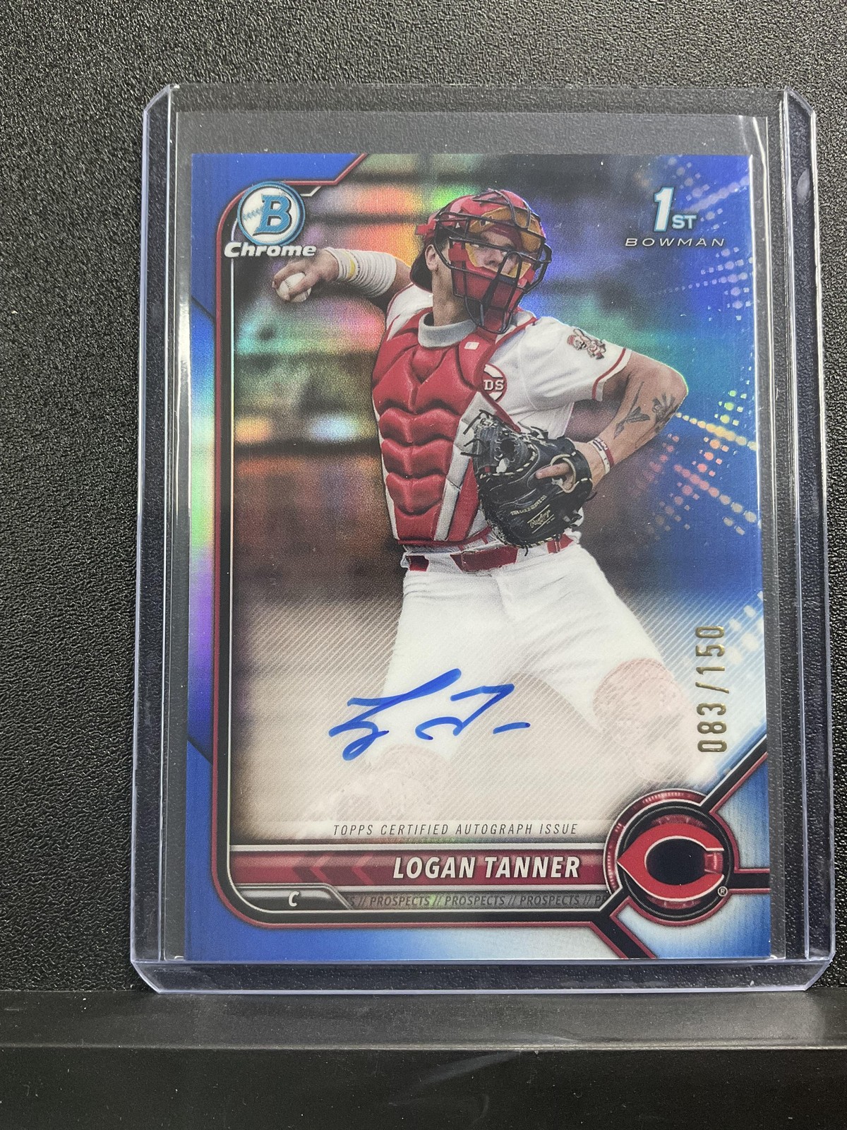 2022 Bowman Draft Logan Tanner #CDA-LT Chrome Draft Auto Blue /150