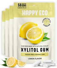 Xylitol 4 Pack 56 Pieces - Sugar , Plastic , Natural Chewing and with Vitam...