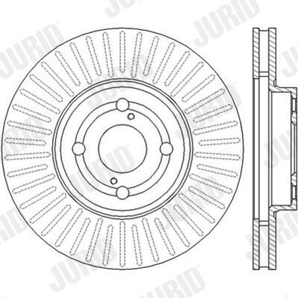 2X Bremsscheibe Coat+ Jurid 562435JC FüR Toyota Corolla JC Schachtel Verso VVT-image