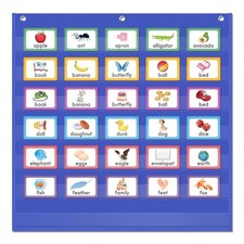 Standard Pocket Chart Clear 7 for Classroom  Home Heavy Duty Hanging Pocket ...